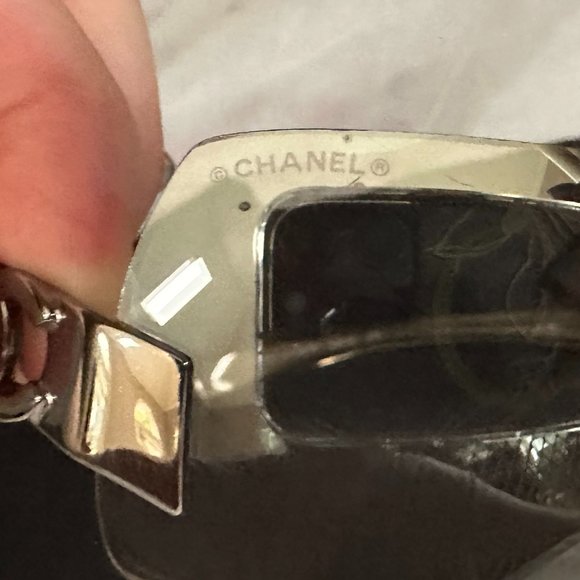 CHANEL Double CC Vintage Rare Silver Rimless Sunglasses - Picture 12 of 13